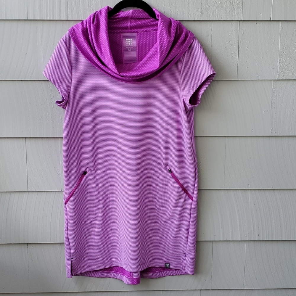 TITLE NINE LAYLI'S Dot Stripe Go Tunic Magenta M